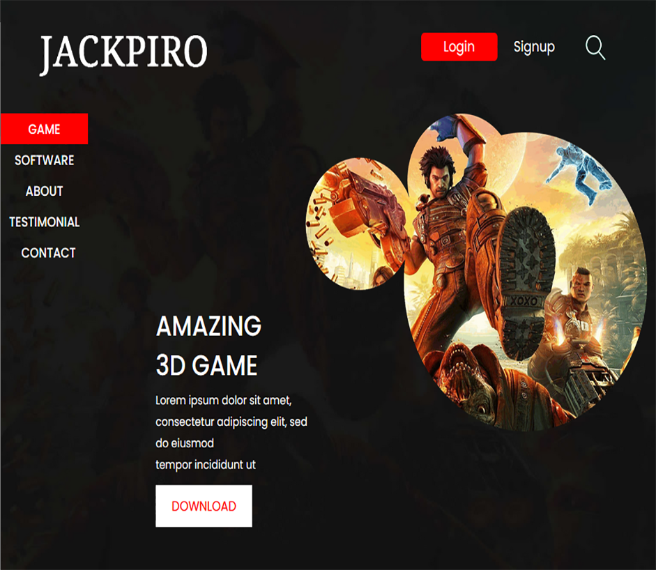 Jackpiro - Gaming Website Html Template